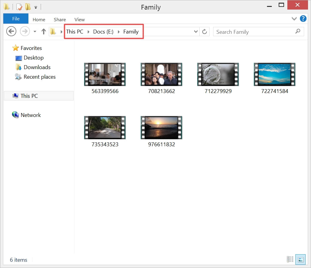 Videos recovery - Videos Location