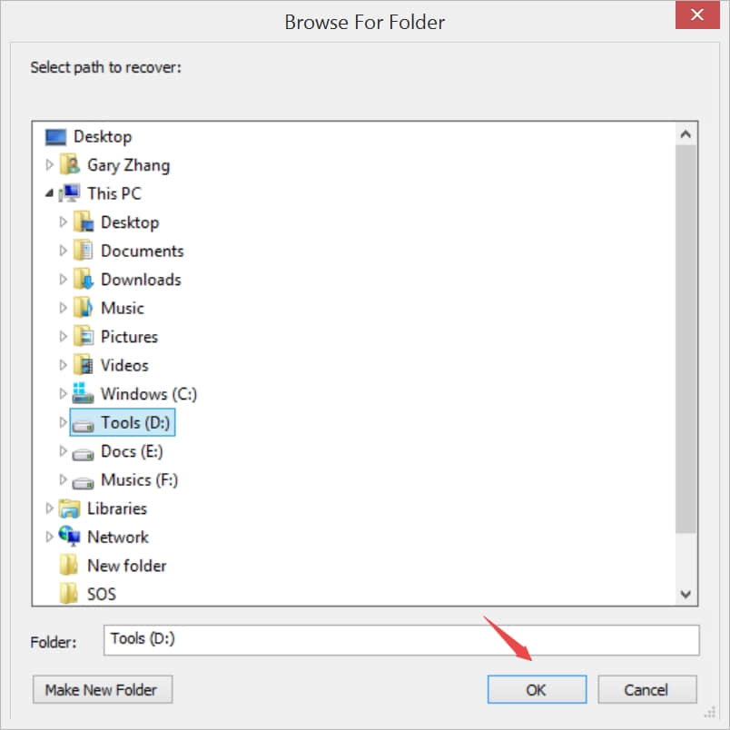 9-Data Recovery-Formatted Musics Recovery-Select D partition