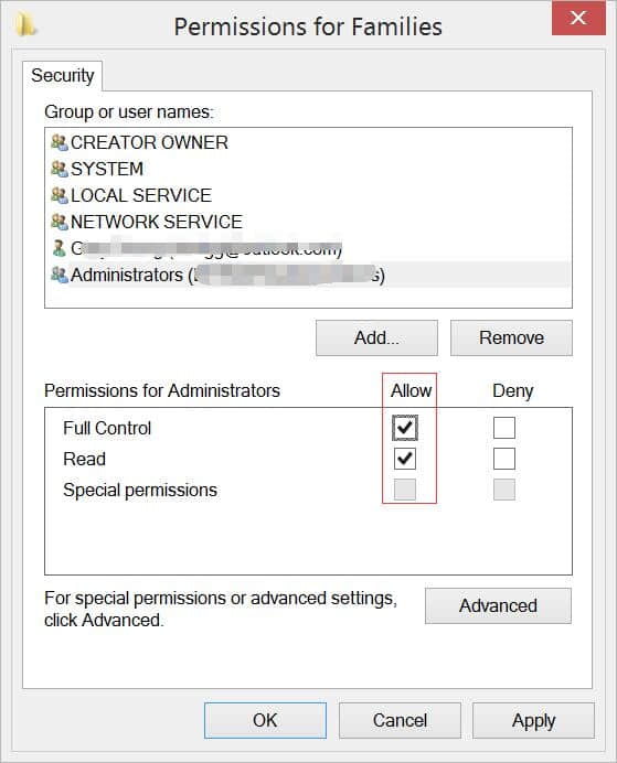 invalid value for registry