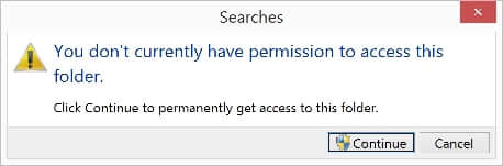 you don't currently have permission to access this folder